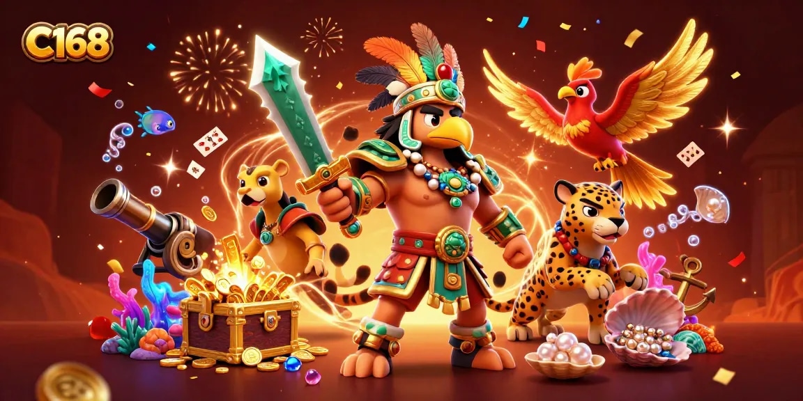 C168 players enjoy a vibrant casino atmosphere filled with unique game elements and dynamic celebration effects.