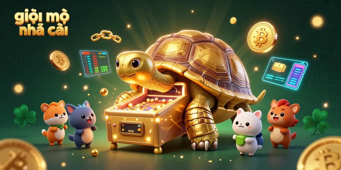 Experience risk management with giải mã nhà cái as the golden tortoise pinball machine dazzles in a vibrant casino scene.