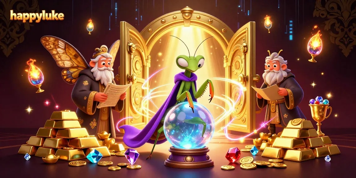 Experience thrilling gameplay at happyluke with a colorful 3D casino scene filled with excitement!