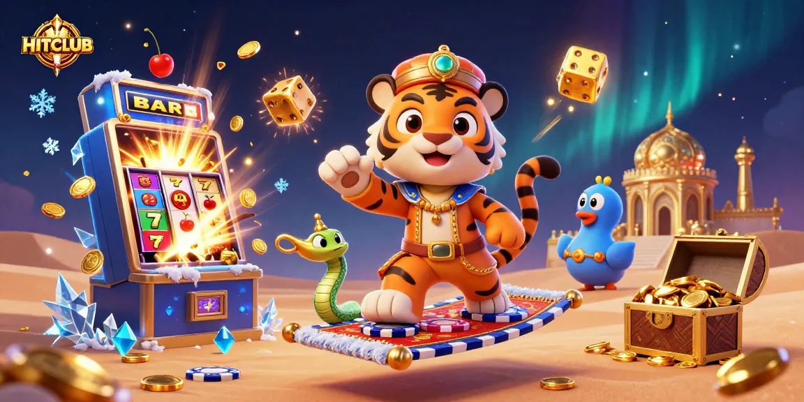 Engage with HITCLUB's vibrant 3D casino experience featuring exciting jackpot dynamics and gaming action.