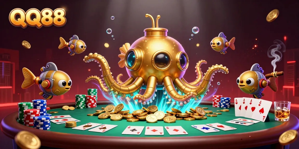Experience the thrilling universe of QQ88 with vibrant 3D animated casino action.