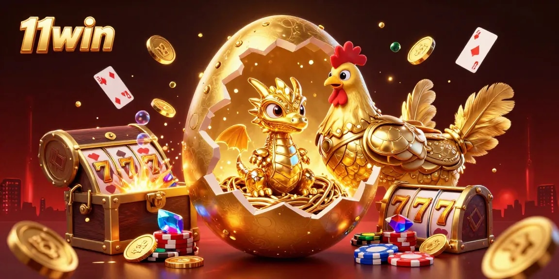 Experience thrilling wins at 11win with a dazzling scene of treasure and excitement in a vibrant online casino.