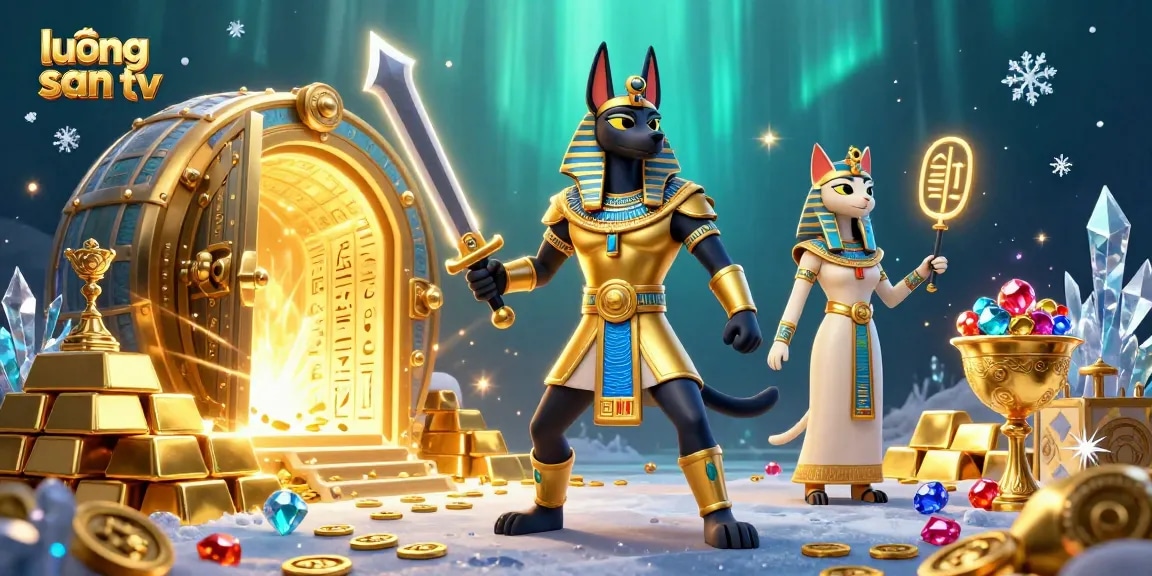 Engage with lương sơn tv as Anubis and Bastet unveil treasures of luck and fortune in this rich gambling experience.
