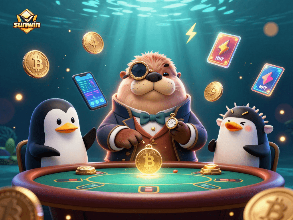Join the underwater poker game where sunwin sparks excitement with crypto characters.