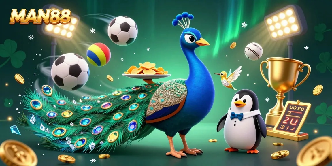 Bet on MAN88 with vibrant characters showcasing thrilling sports betting excitement.