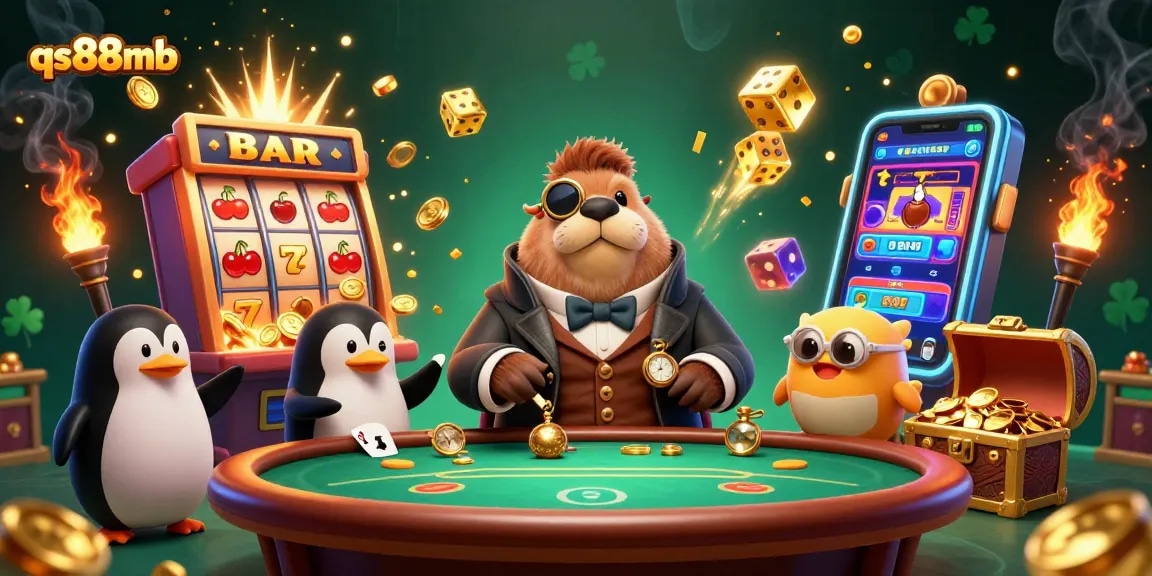 Play exciting casino games at qs88mb with a jolly walrus at the poker table.