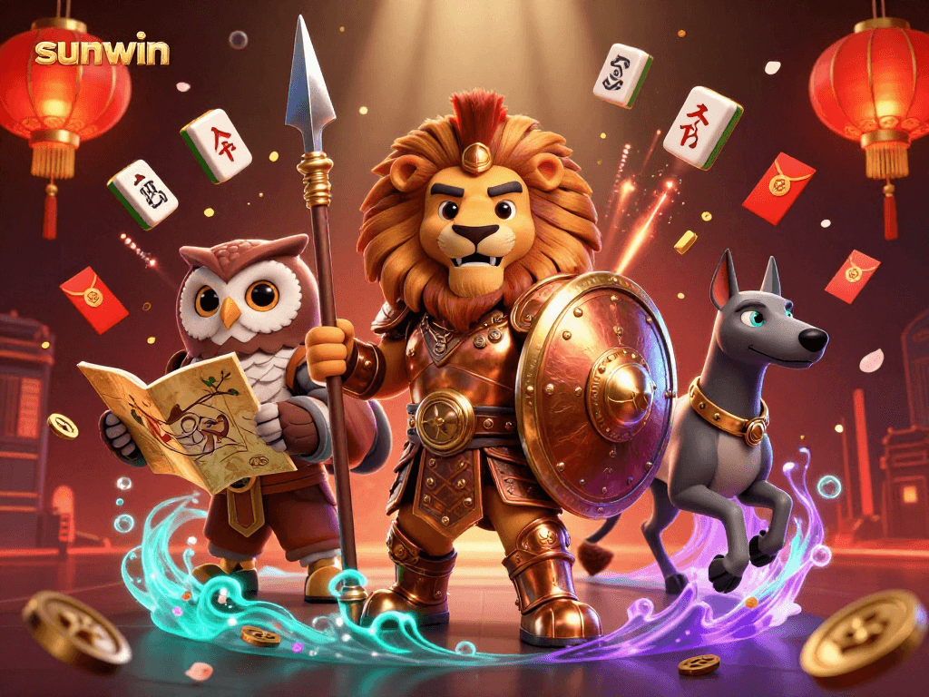 Engage with exciting sunwin gaming adventure featuring vibrant characters and rich casino elements.