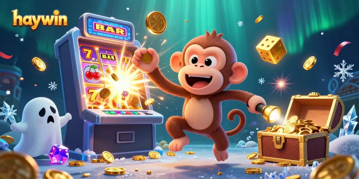 Experience the fun of haywin casino with a playful poltergeist monkey and ghost-hunter puppy!