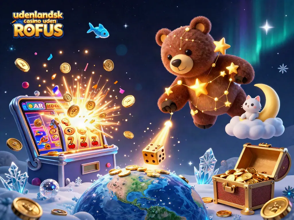 Play exciting games at udenlandsk casino uden ROFUS with vibrant jackpot and starry visuals.