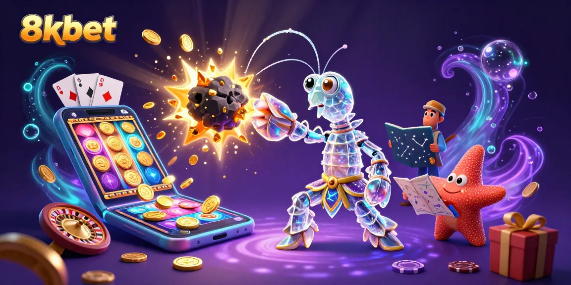 Experience thrilling gaming with 8xbet's colorful slot games amid an explosive cosmic scene.