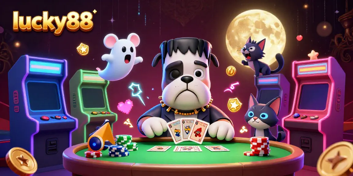 Experience thrilling gameplay at lucky88 with a colorful casino scene featuring animated characters and vibrant elements.