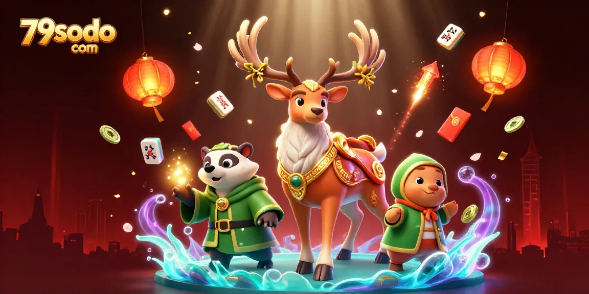Engage in thrilling gaming experiences with 79sodo com surrounded by festive symbols and spirits.