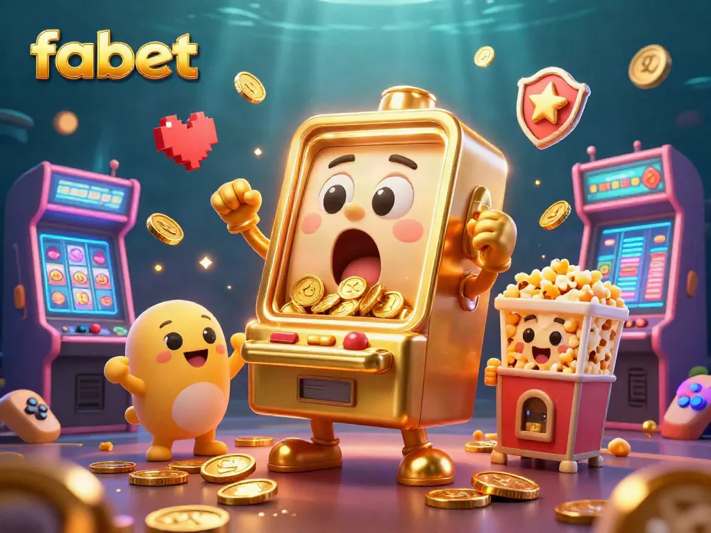 Experience fabet's thrilling jackpot wins with lively 3D slot machines amidst vibrant gaming elements.