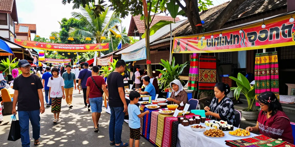rokok 88 showcasing vibrant Indonesian UMKM products at a local market