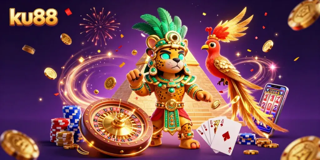 Experience thrilling gameplay at ku88 with vibrant casino elements and dynamic characters.