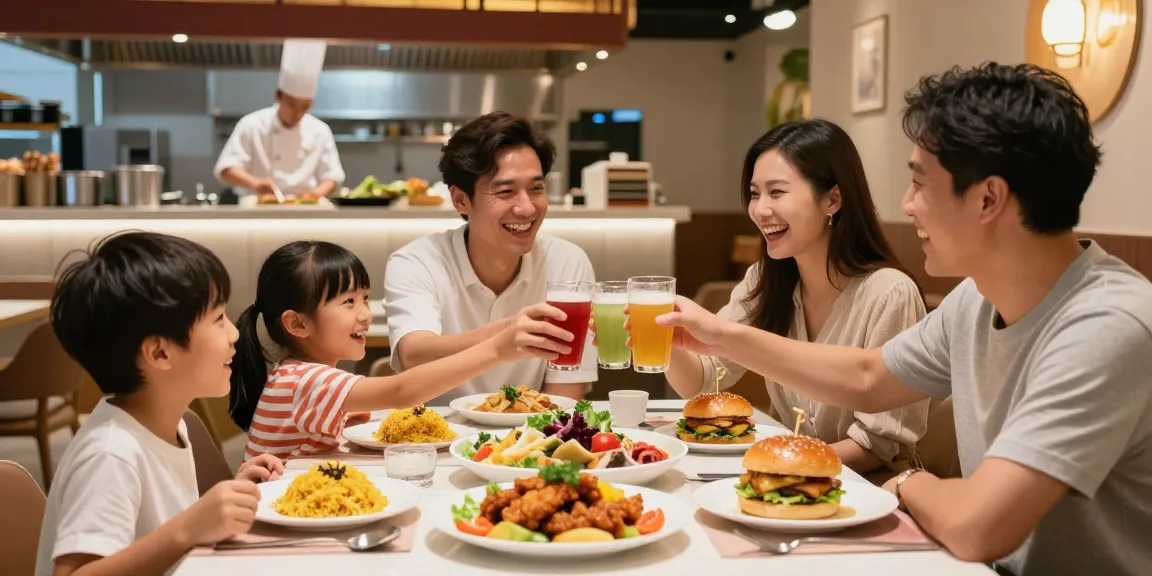 Family enjoying a meal at ROKOK88, showcasing delicious food and vibrant atmosphere.