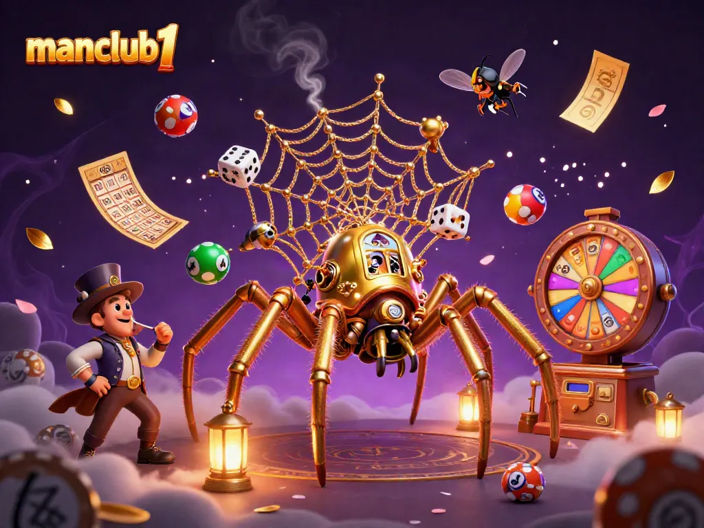 Experience exciting gaming moments with manclub1 in a vibrant, action-packed 3D casino scene.