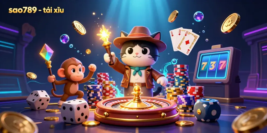 Experience vibrant gameplay and treasure hunting with sao789 - tài xỉu in this dynamic 3D scene.