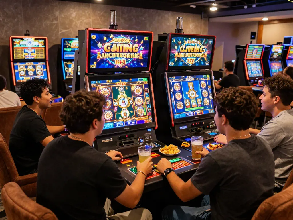 Players enjoying an exciting slot88 gaming experience in a vibrant digital casino atmosphere.