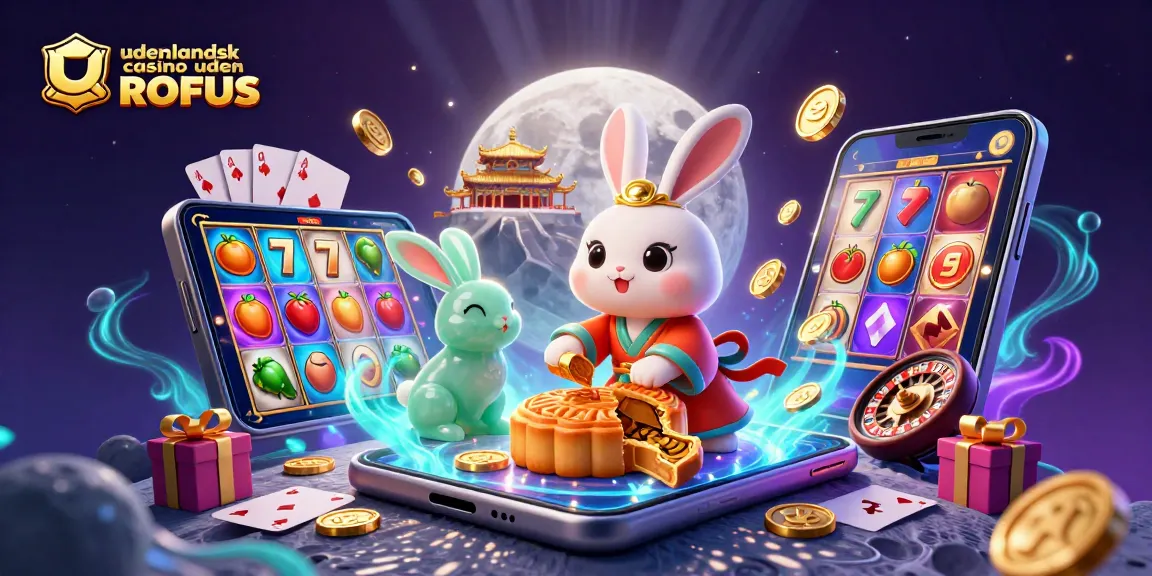 Experience the excitement of udenlandsk casino uden ROFUS with vibrant 3D casino illustrations featuring lucky symbols.