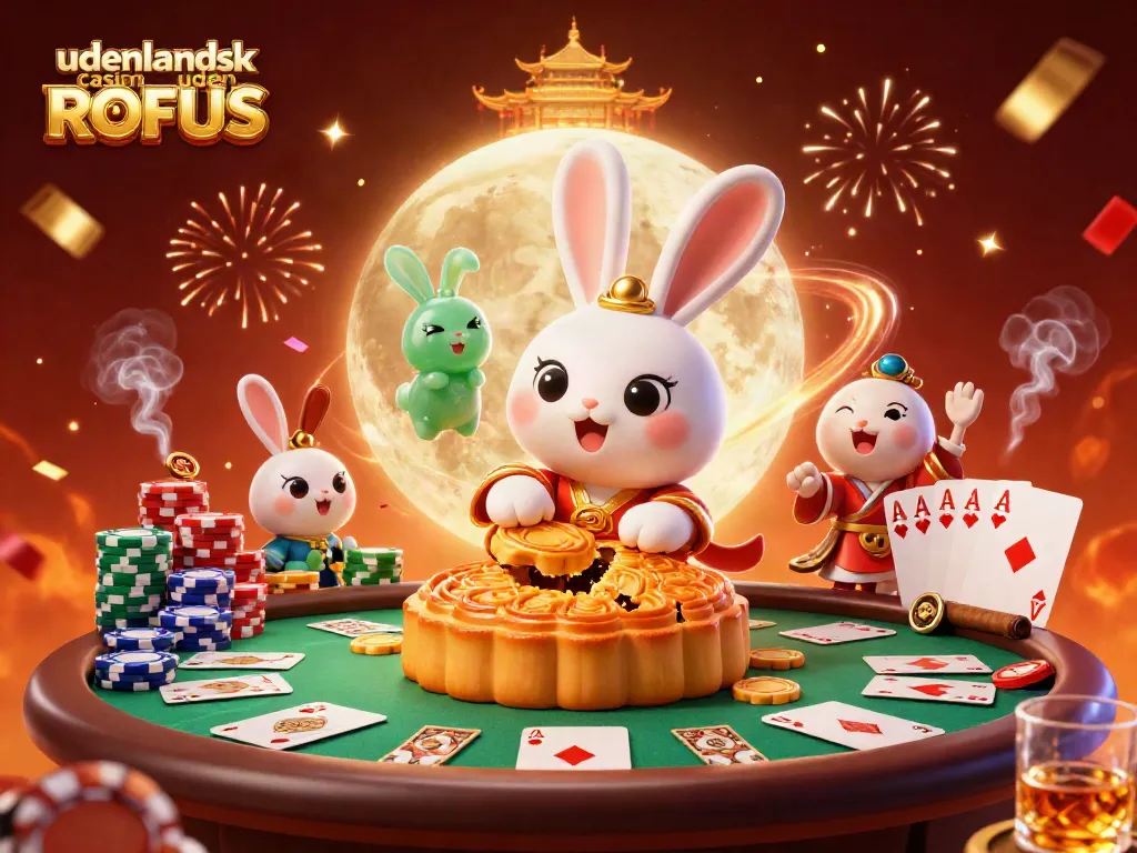 Play responsibly at udenlandsk casino uden ROFUS with vibrant casino-themed illustration showcasing dynamic gaming elements.
