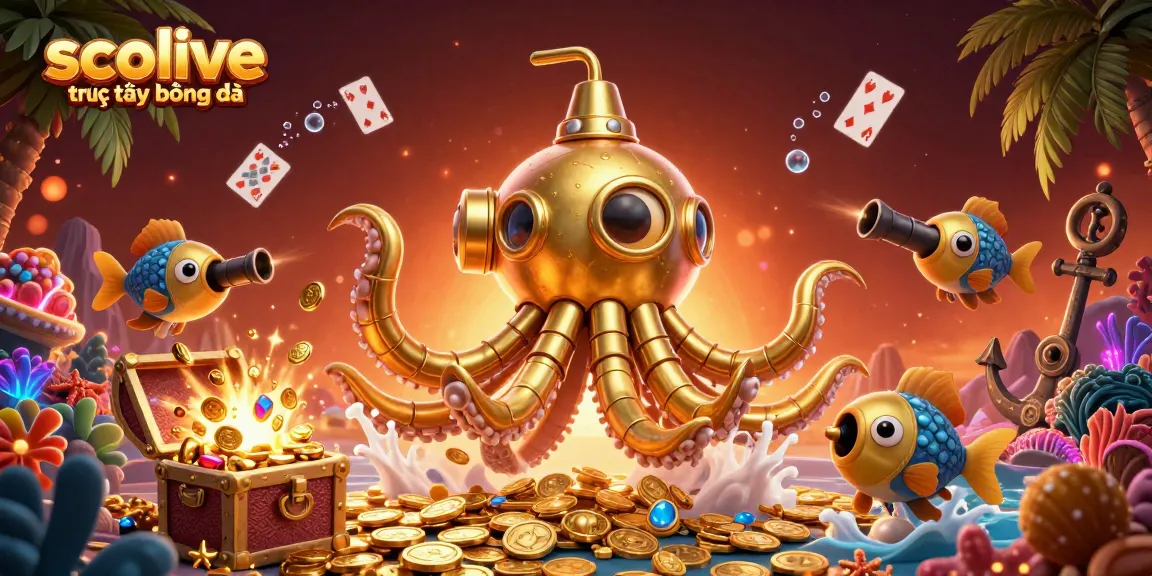 Socolive trực tiếp bóng đá showcases vibrant 3D characters amidst gold coins and gambling elements.