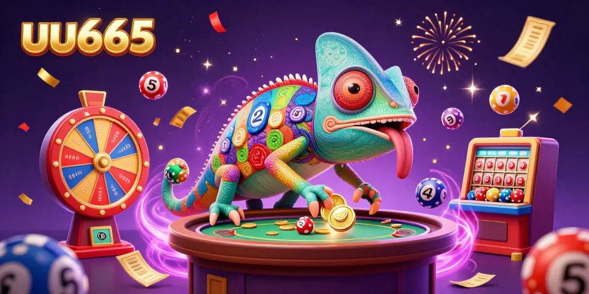 Experience thrilling wins at uu666 with engaging carnival-themed elements like lottery balls and gold coins.
