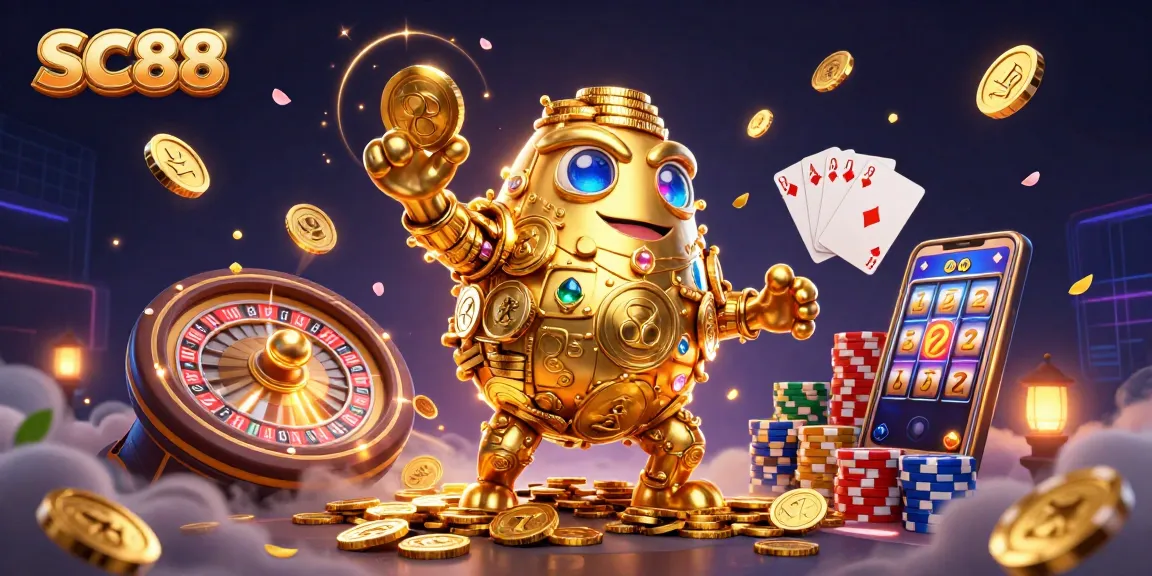 Experience the excitement of SC88 with dynamic gold golems and casino elements.