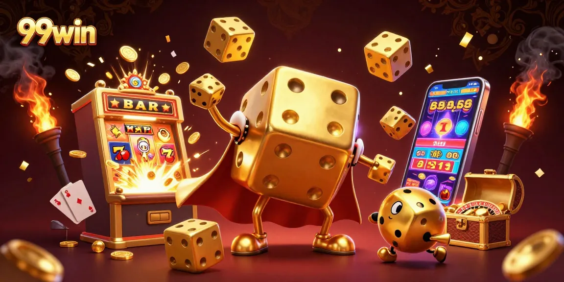 Experience the thrill of winning with 99win's jackpot dynamic scene of vivid casino elements.