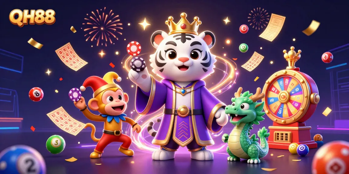 Spin the reels with QH88 and experience the excitement of this vibrant casino scene.