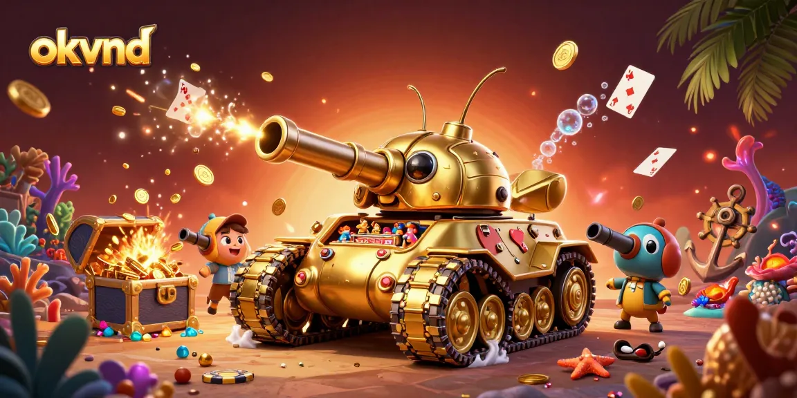 Engage with okvnd in a vibrant 3D casino experience featuring colorful elements and winning jackpots.