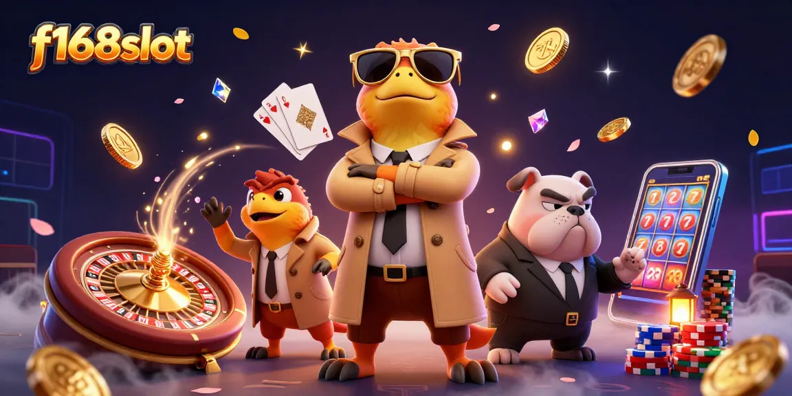 Experience excitement at f168slot as cartoon raptors humorously try to enter a VIP casino lounge.
