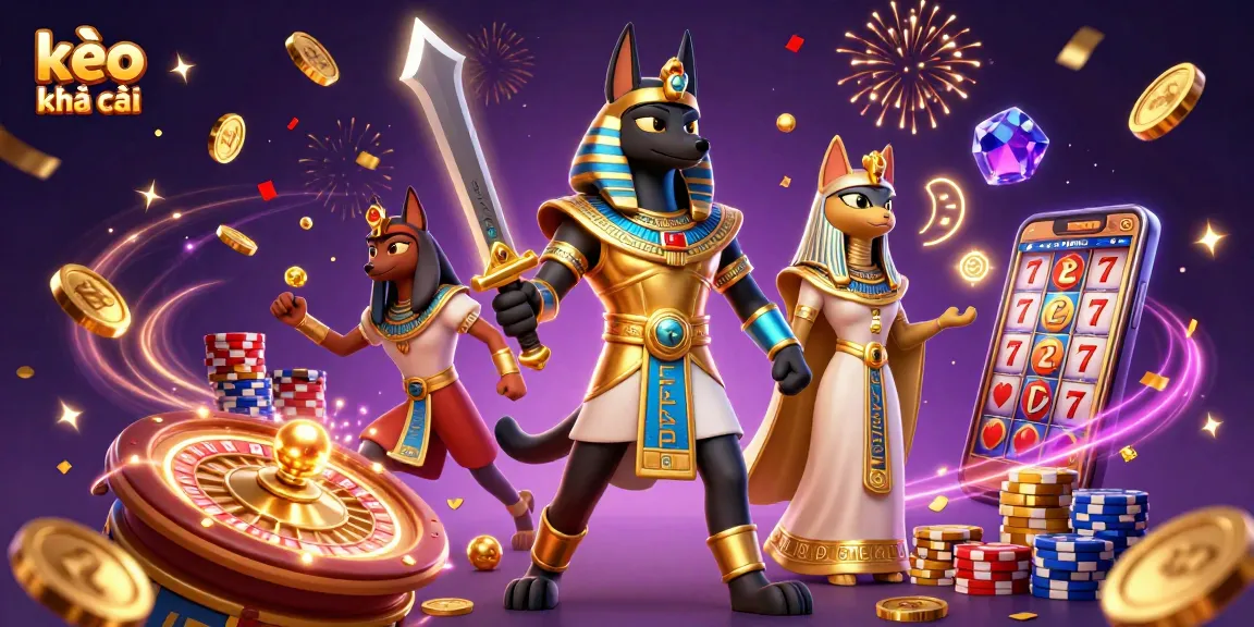 Engage with kèo nhà cái and explore exhilarating betting dynamics in a magical casino-themed illustration.
