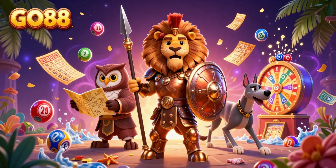 Experience the thrill of GO88's vibrant gaming world with a Spartans and strategic characters