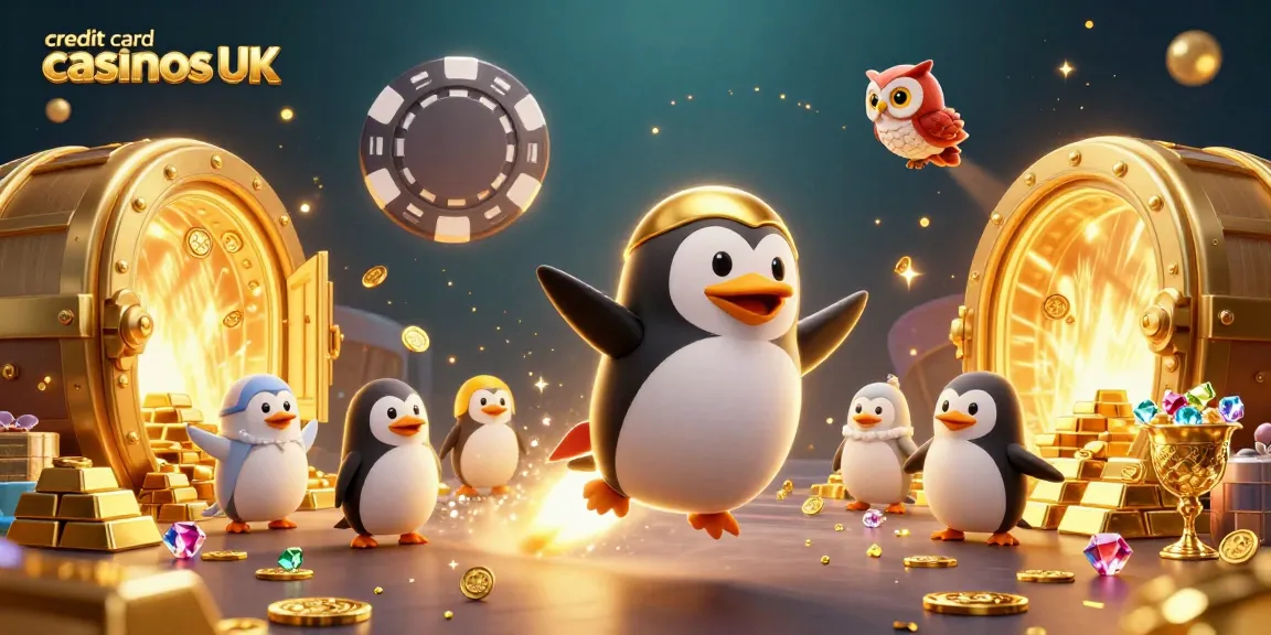 Experience thrilling action at credit card casinos UK with vibrant 3D characters and captivating casino elements.