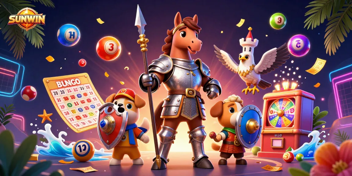 SUNWIN enhances excitement with vibrant lottery balls and engaging game elements in a captivating 3D casino scene.