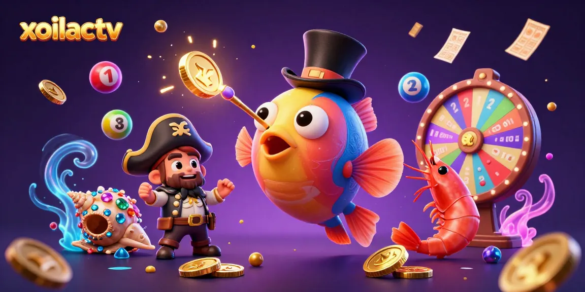 Engage with thrilling jackpots at xoilactv, showcasing dynamic lottery elements and vibrant characters.